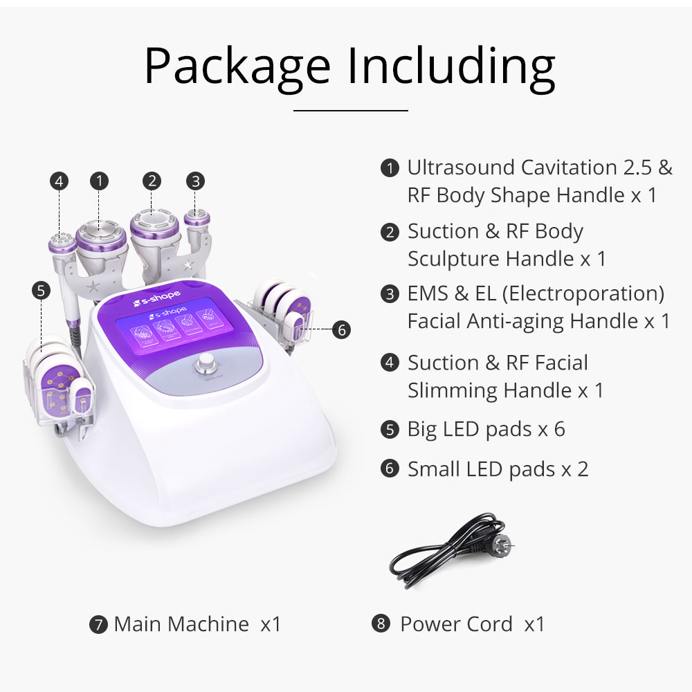 ARISTORM S Shape Cavitation Machine Body Sculpting Facial Anti-Aging Skin Tightening for Startup Beauty Salons